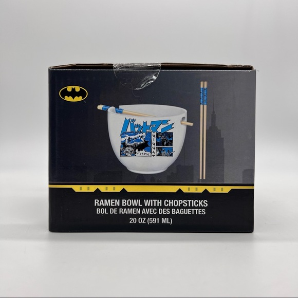 DC Batman Ramen Ceramic Bowl with Chopsticks - Picture 5 of 9